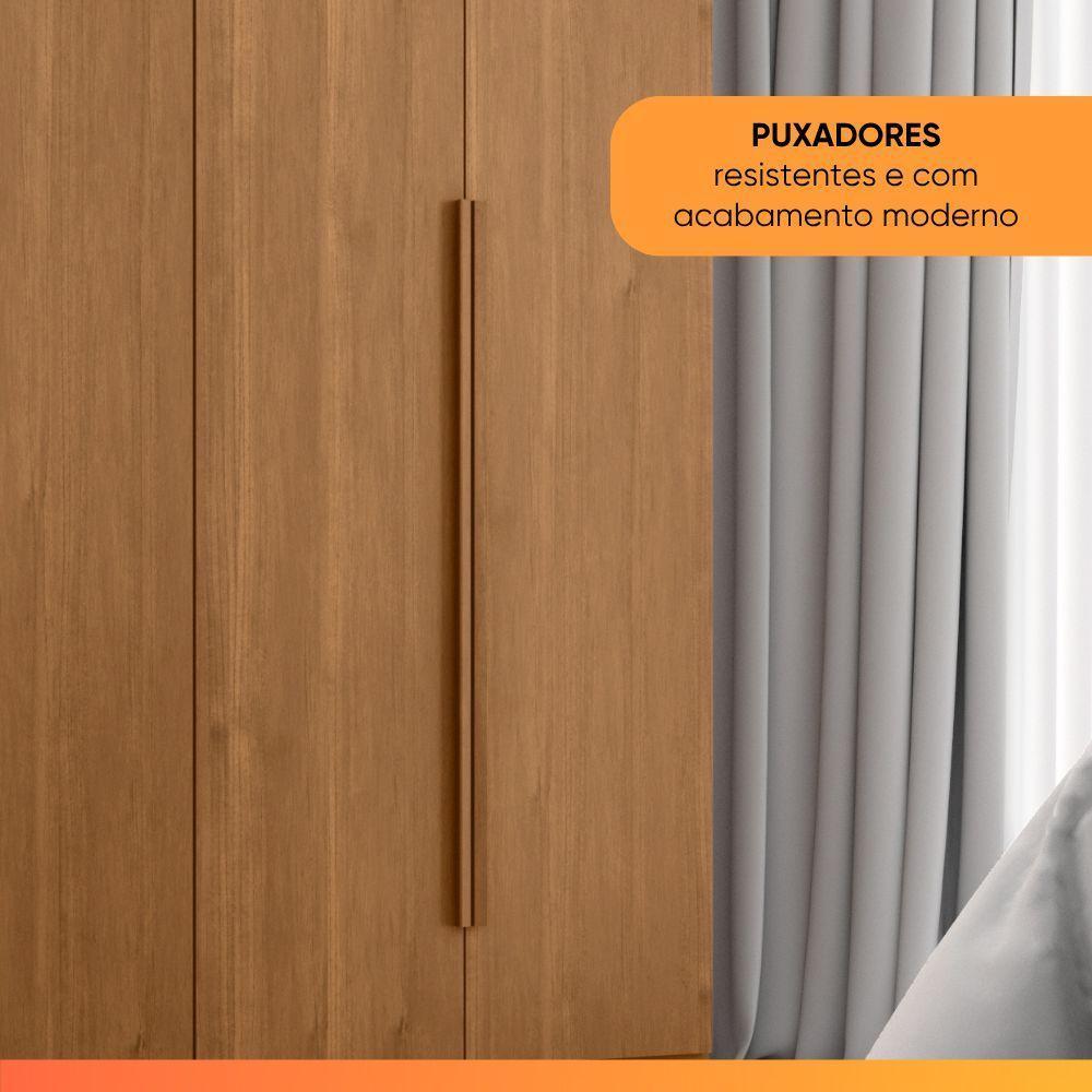 Guarda Roupas Casal 6 Portas 4 Gavetas Alvorada Madeirado - 7