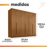 Guarda Roupas Casal 6 Portas 4 Gavetas Alvorada Madeirado