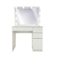 Penteadeira Ditália 4 Gavetas + Kit Luz Pe-110 Branco - 5