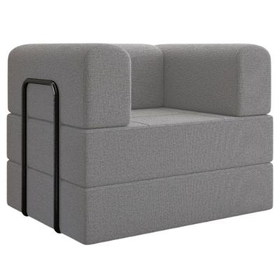 Poltrona Cama Modular 90 Cm Monaco Linho Cinza Vconcept Cinza