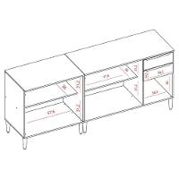 Balcao Com Tampo 120 Cm E Balcao Com Tampo 70 Cm Cinamomo Branco Armoveis Cinamomo Branco