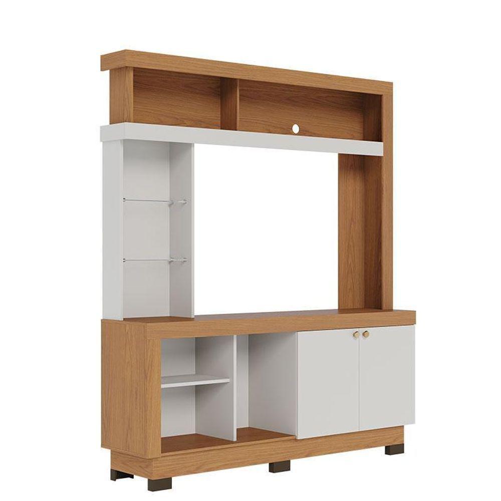Estante Home Theater Valença Freijó Off White Com Aparador Riviera Freijó – Colibri - 2