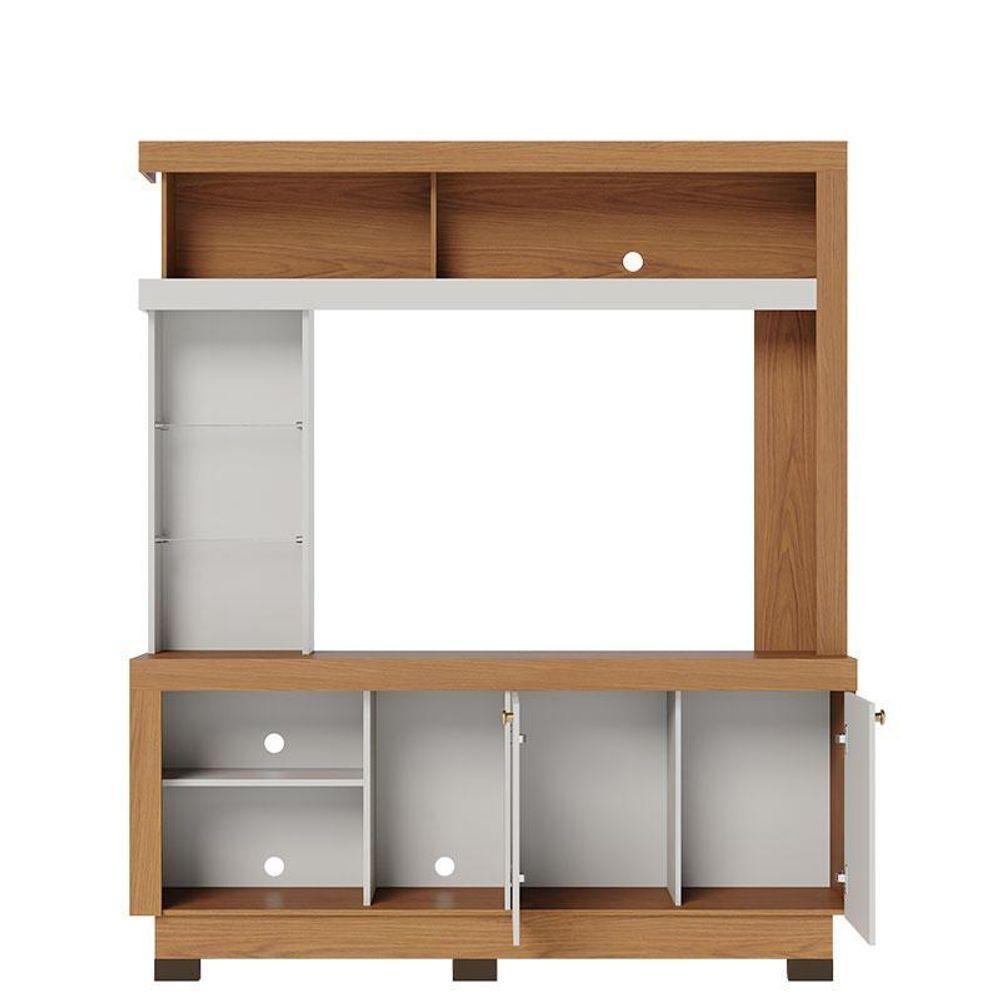 Estante Home Theater Valença Freijó Off White Com Aparador Riviera Freijó – Colibri - 3