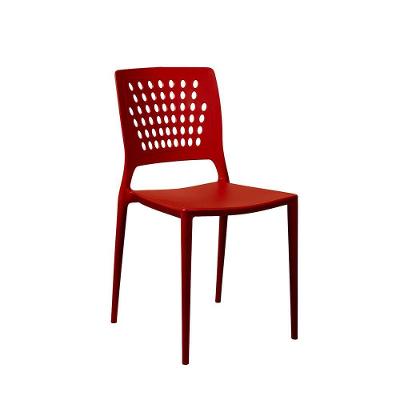 Cadeira Marte Vermelha Empilhável Em Polipropileno Acrilys