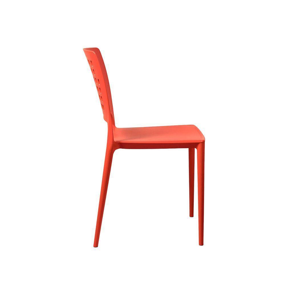 Cadeira Marte Vermelho Pastel Empilhável Em Polipropileno Acrilys - 2