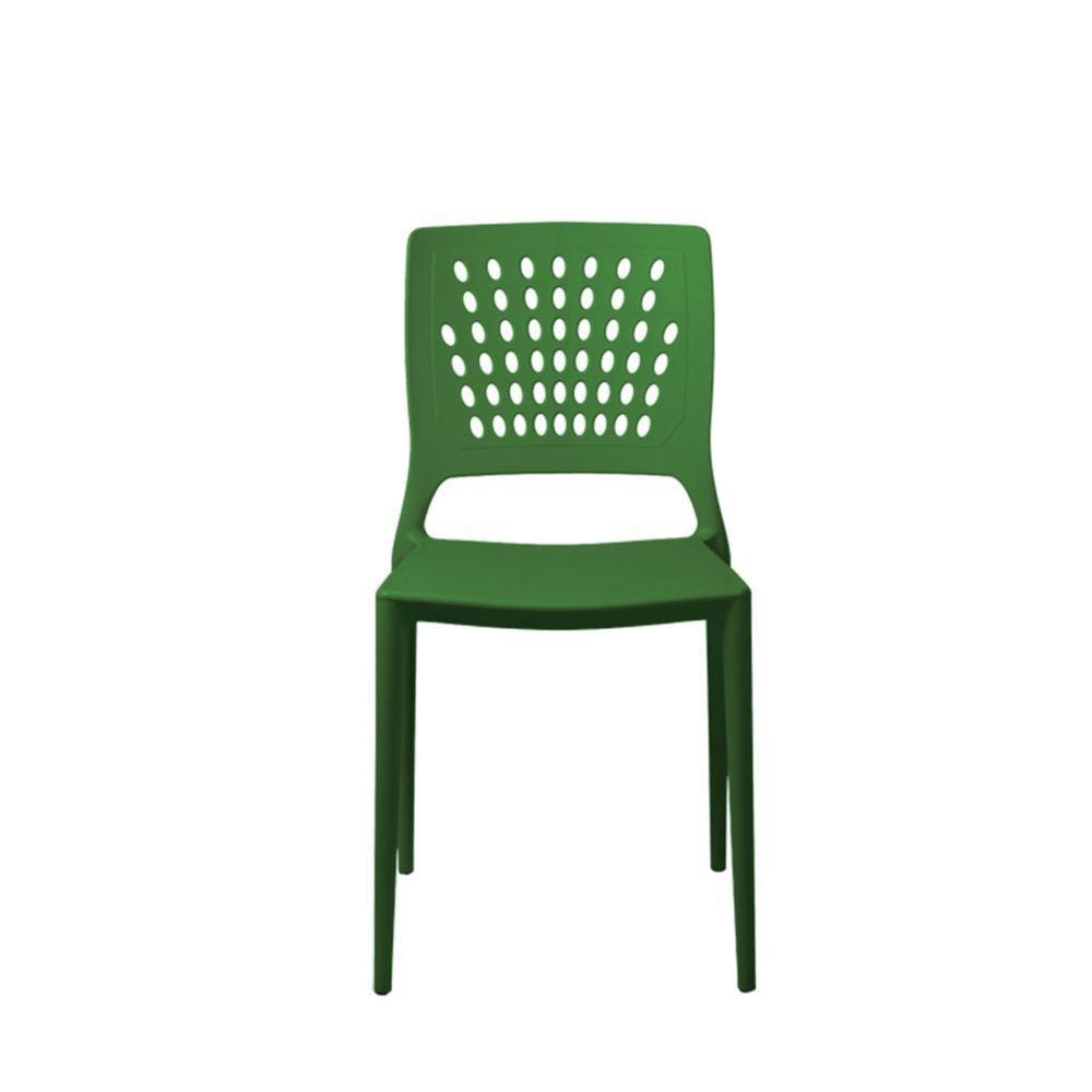 Cadeira Marte Verde Musgo Empilhável Em Polipropileno Acrilys - 3