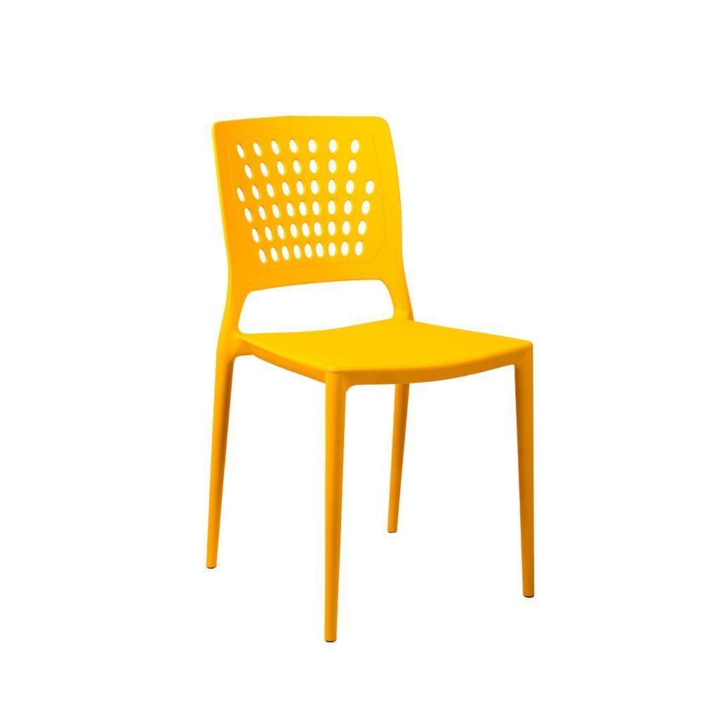 Cadeira Marte Amarela Empilhável Em Polipropileno Acrilys - 1