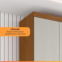 Guarda Roupas Casal 6 Portas 4 Gavetas Alvorada Madeirado/off White