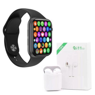 Kit 1 Relógio Smartwatch Iwo 8 Lite Plus Preto Troca Pulseira + Fone I11 Tws Branco - Smart Bracelet