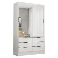 Guarda-roupa Sevilha 2 Portas 6 Gavetas Plus Carioca Móveis Branco - 1