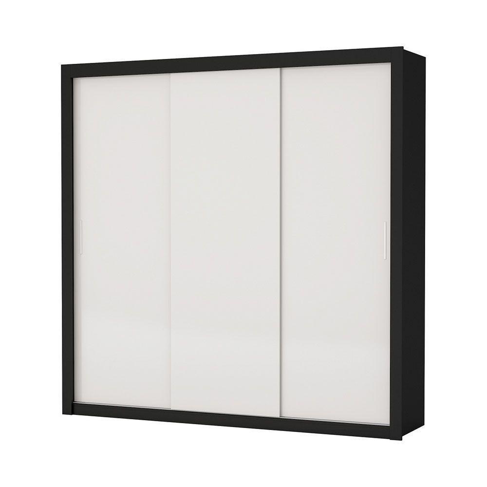 Guarda-roupa Casal Clarice Com 4 Gavetas Carioca Móveis Preto/offwhite - 1