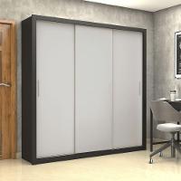 Guarda-roupa Casal Clarice Com 4 Gavetas Carioca Móveis Preto/offwhite - 2