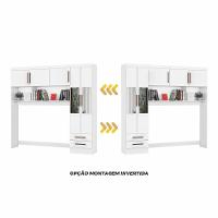 Guarda-roupa Modulado 5pts 2gvts Com Espelho Carioca Móveis Branco - 6
