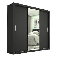 Guarda-roupa Casal Melissa 4 Gavetas Glass Carioca Móveis Preto - 1