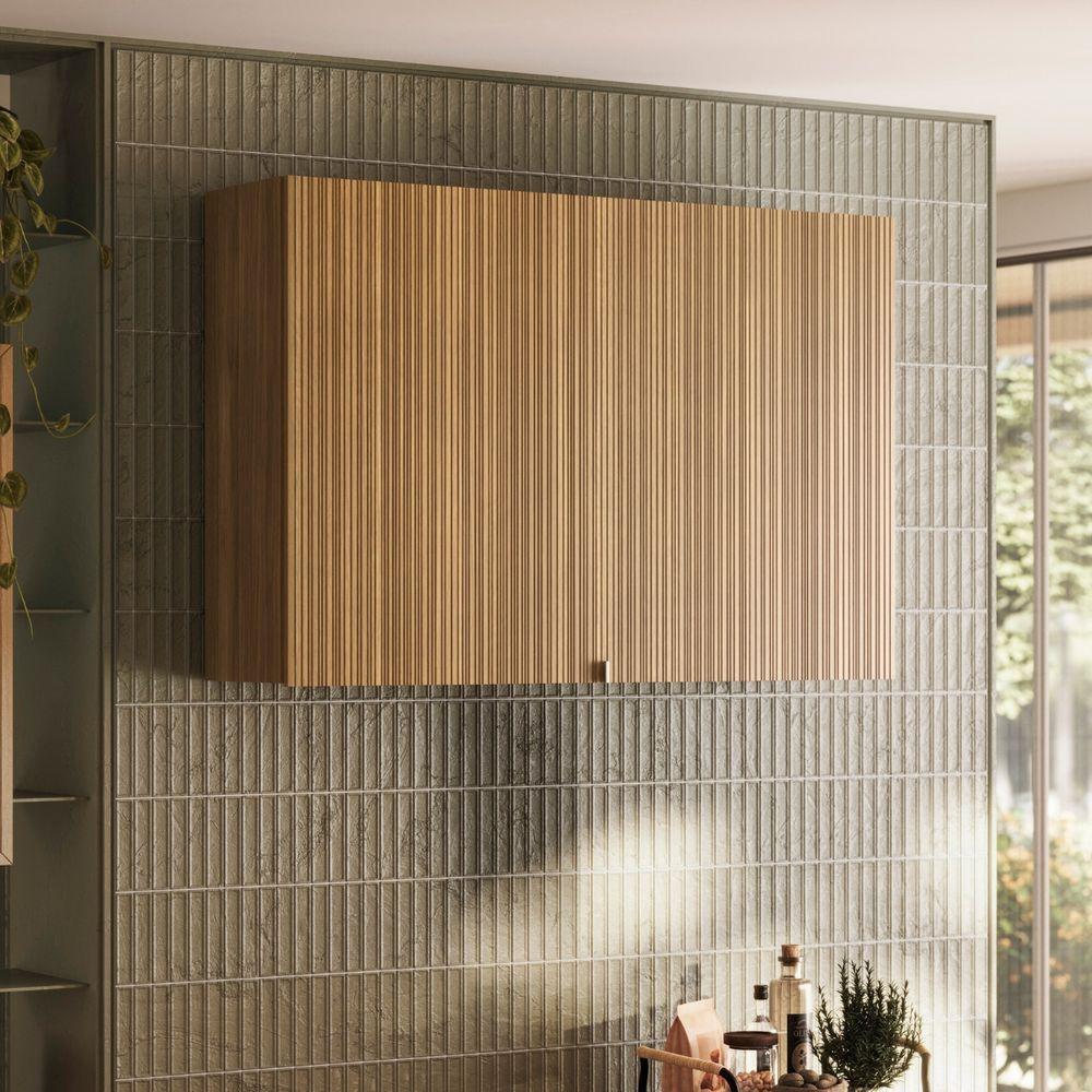 Armário Aéreo Art 2 Portas 120 Cm Kit's Paraná Cor:freijó Riscatto - 6