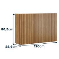 Armário Aéreo Art 2 Portas 120 Cm Kit's Paraná Cor:freijó Riscatto - 2