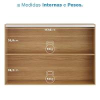 Armário Aéreo Art 2 Portas 120 Cm Kit's Paraná Cor:freijó Riscatto - 3