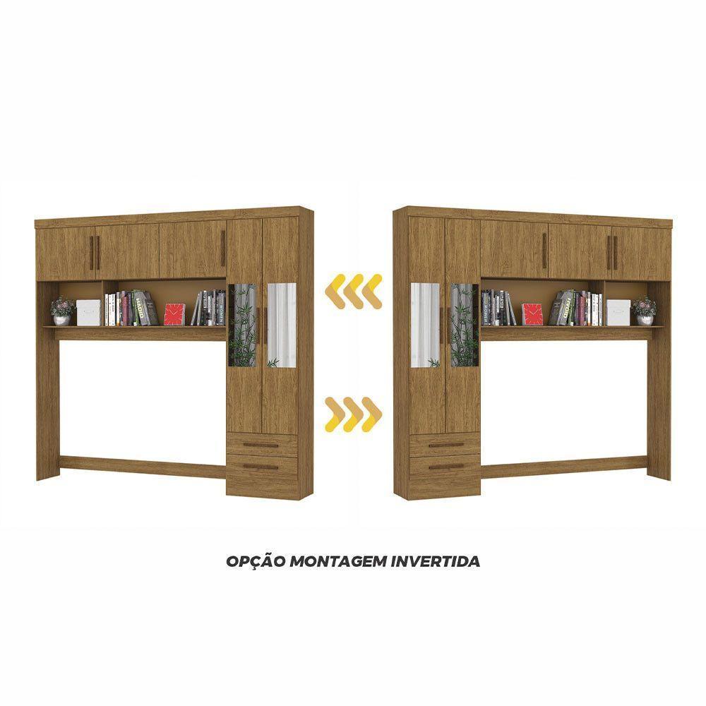 Guarda-roupa Modulado 5pts 2gvts Com Espelho Carioca Móveis Cinamomo - 6