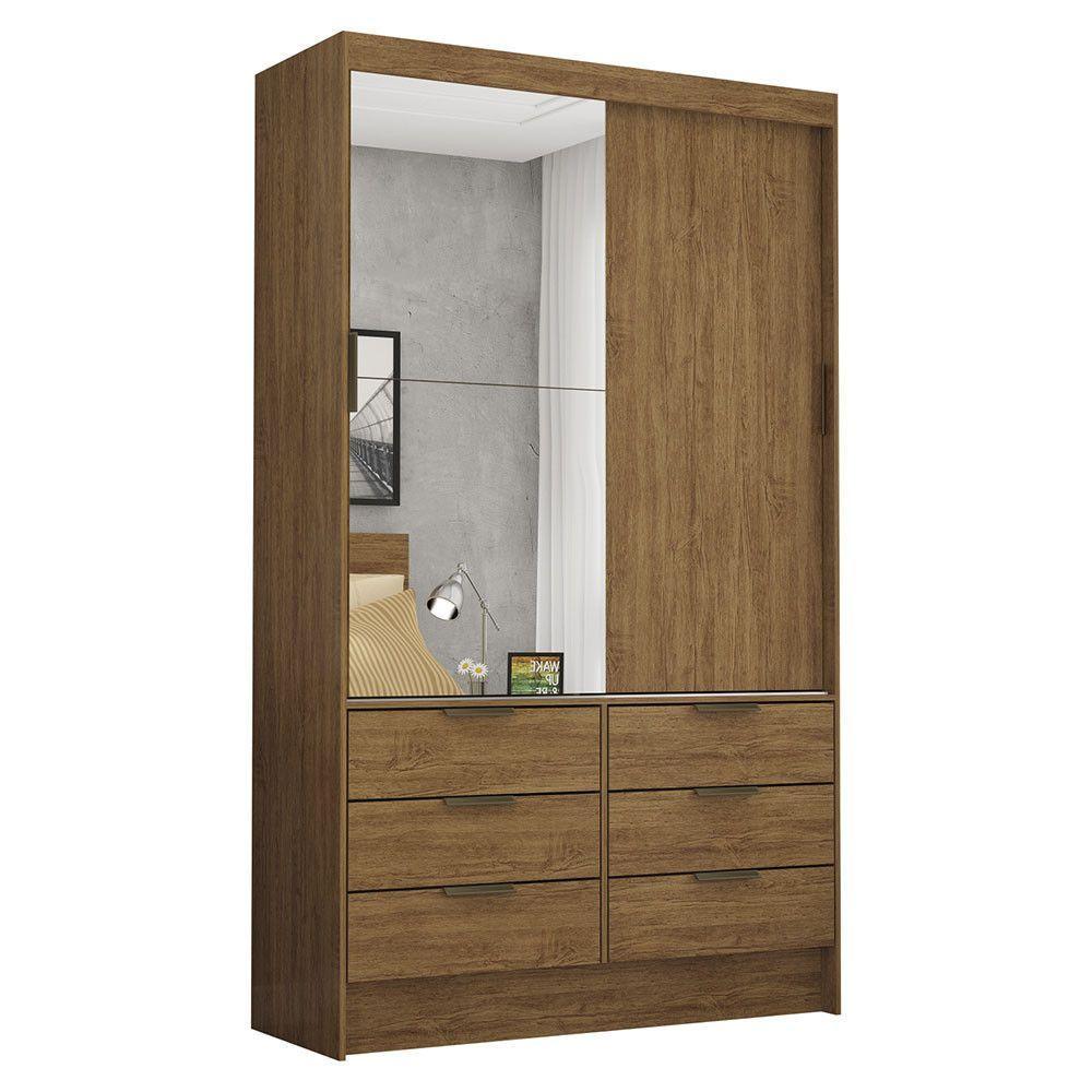 Guarda-roupa Sevilha 2 Portas 6 Gavetas Plus Carioca Móveis Cinamomo - 1