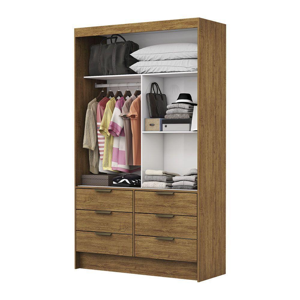 Guarda-roupa Sevilha 2 Portas 6 Gavetas Plus Carioca Móveis Cinamomo - 5