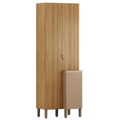 Armário Paneleiro Duplo Art 3 Portas Kit's Paraná Cor:freijó Vanilla Riscatto