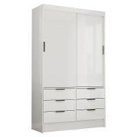Guarda-roupa Sevilha 2 Portas 6 Gavetas Carioca Móveis Branco - 1