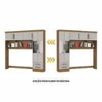 Guarda-roupa Modulado 5pts 2gvts Com Espelho Carioca Móveis Cinamomo/off White - 6