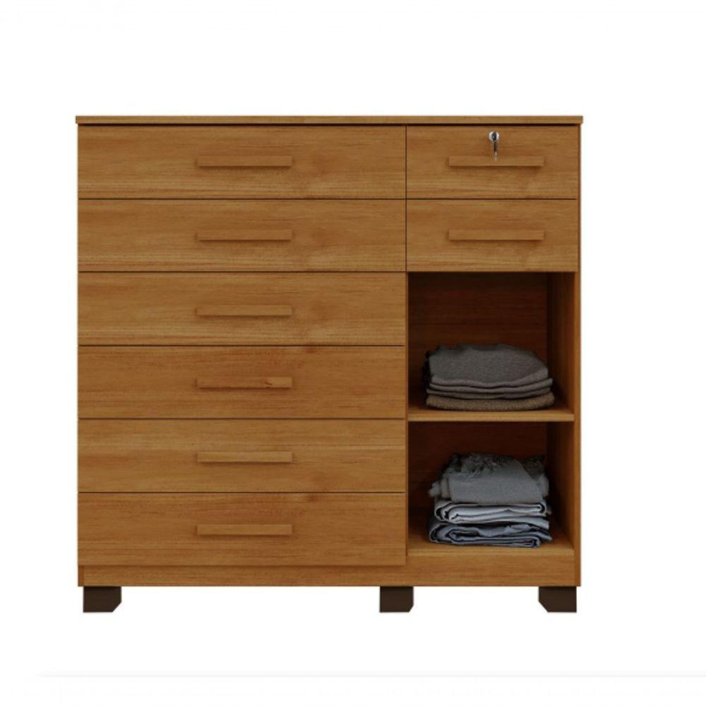 Cômoda New Vitória 8 Gavetas 1 Porta Benetil Móveis - Cinamomo - 2