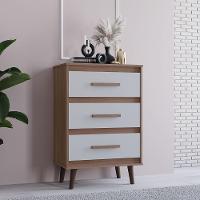 Cômoda Mila 3 Gavetas Savana Off White Moblis - 6