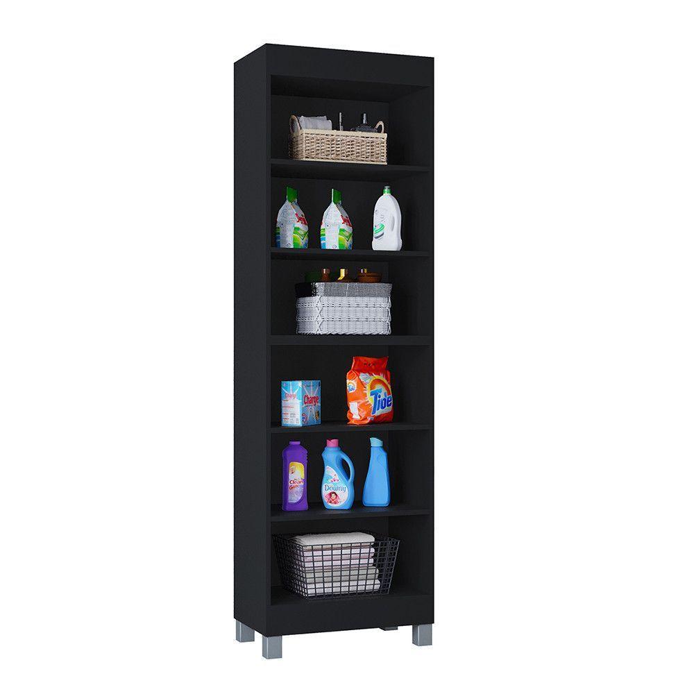 Multiuso Versati 2 Portas Design Moderno Poquema Preto - 6