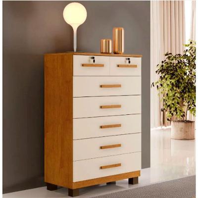 Cômoda New Barcelona 7 Gavetas Benetil Móveis - Cinamomo/off