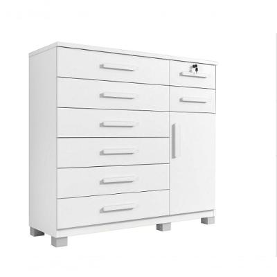 Cômoda New Vitória 8 Gavetas 1 Porta Benetil Móveis - Branco