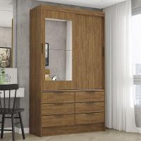 Guarda-roupa Sevilha 2 Pts 6 Gvts Com Espelho Carioca Móveis Cinamomo - 2