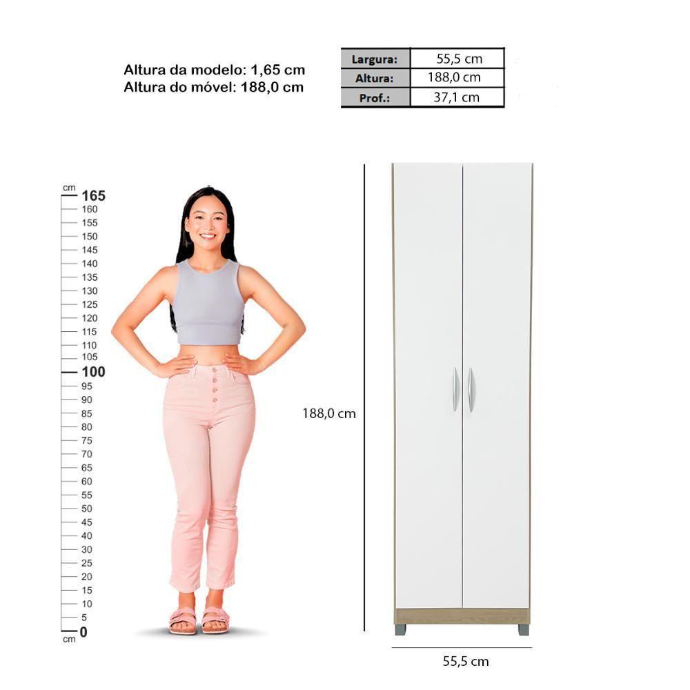 Guarda Roupa Ditália 2 Portas Dm-579 riviera Riviera - 6