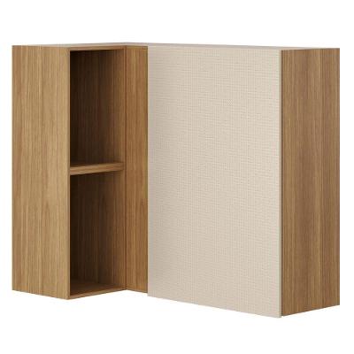 Armário Aéreo Canto Reto Art Kits Paraná Cor:freijó Soft