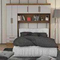 Guarda-roupa Modulado 5 Portas 2 Gavetas Carioca Móveis Cinamomo/off White - 2