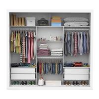Guarda-roupa Casal Melissa 4 Gavetas Glass Carioca Móveis Branco - 5