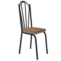 Cadeira Tubular Europa 121 Preto Assento Rattan Artef Rattan - 1