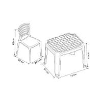 Conjunto De Mesa E Cadeira Infantil Tramontina Beni Em Polipropileno Azul Com Quadro De Atividades - 5