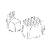 Conjunto De Mesa E Cadeira Infantil Tramontina Beni Em Polipropileno Azul Com Quadro De Atividades - 6
