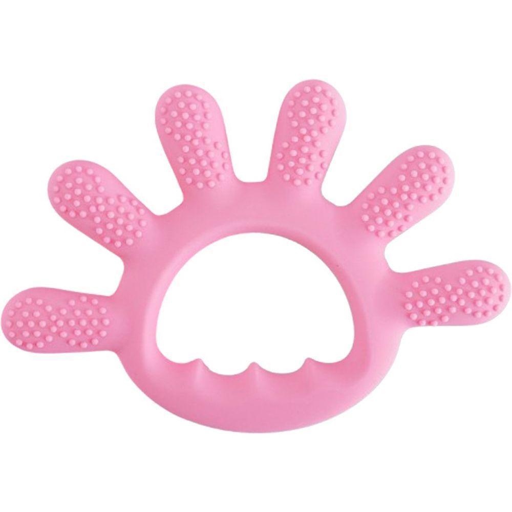 Mordedor Dedinhos Para Bebê De Silicone 12x1cm Rosa - 1