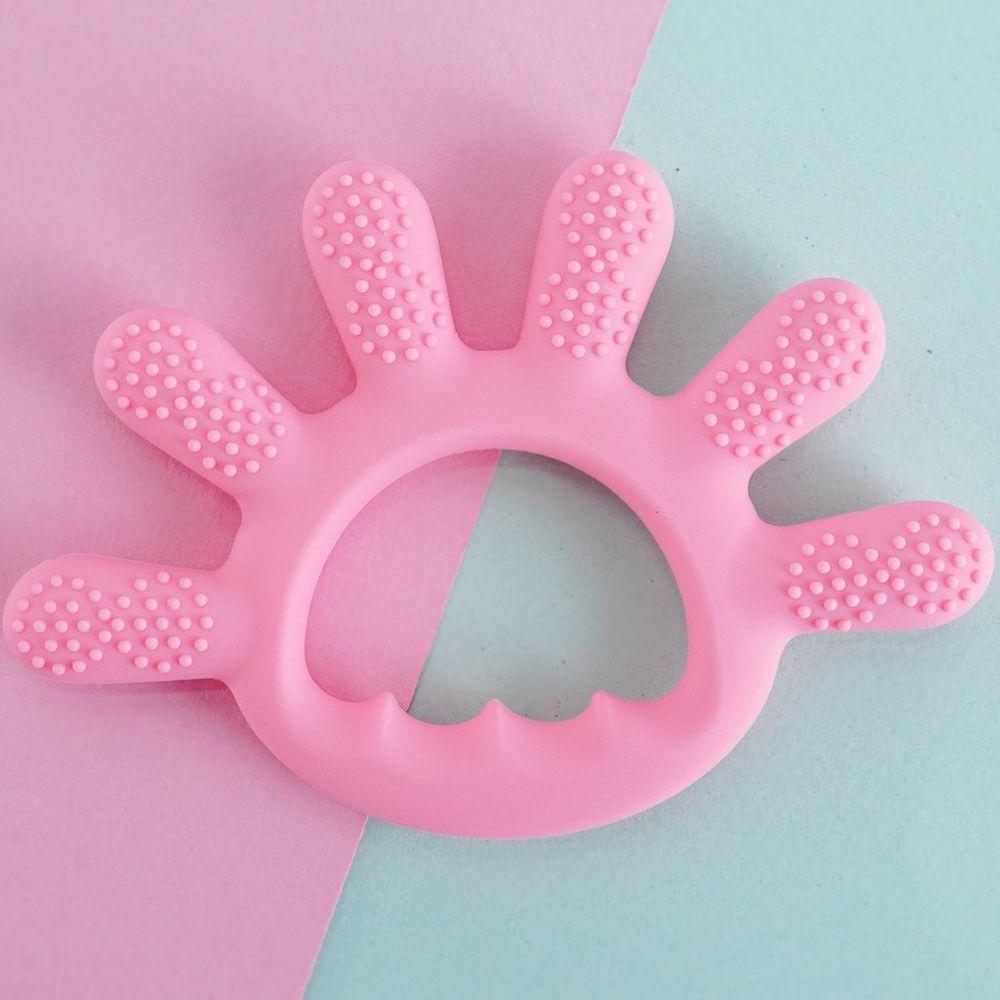 Mordedor Dedinhos Para Bebê De Silicone 12x1cm Rosa - 6