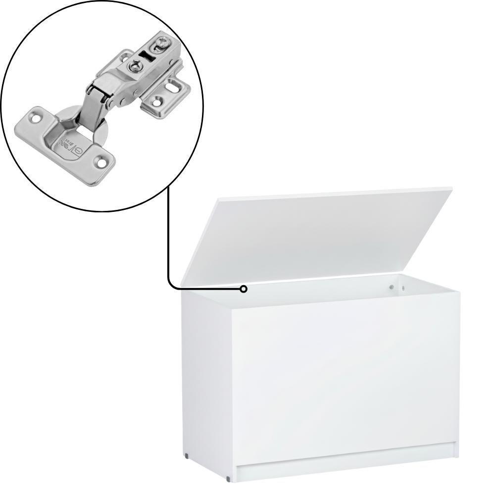 Balcao Bau Multiuso 95 Cm Amanda Branco Reajl Moveis Branco - 5