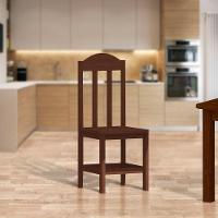 Kit Com 2 Cadeiras De Jantar Madeira Maciça Safira Castanho Sem Estofado Castanho S/estofado - 1