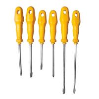 Jogo De Chaves De Fenda Chata E Cruzada Master Yellow Com Suporte 6 Peças - Tramontina 41516536 - 2