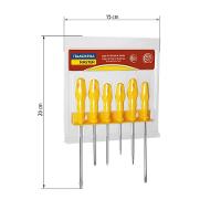 Jogo De Chaves De Fenda Chata E Cruzada Master Yellow Com Suporte 6 Peças - Tramontina 41516536 - 5