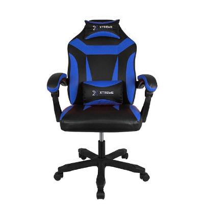 Cadeira Gamer Conthey Supra Até 120 Kg Reclinável Preto/azul