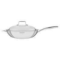 Wok Tramontina Grano Em Aço Inox Corpo Triplo Com Tampa E Cabo 32 Cm 5,2 L - 3