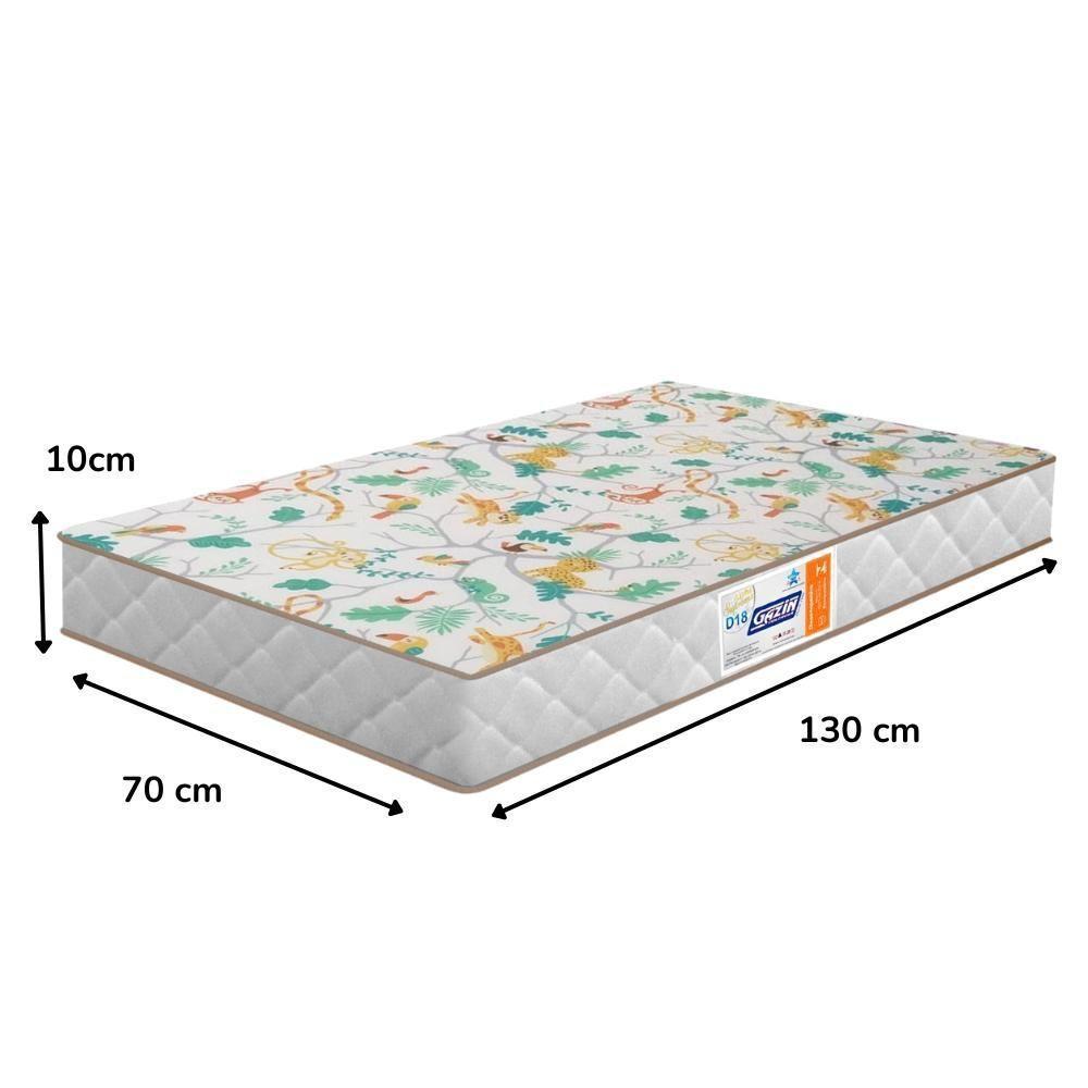 Colchao Infantil Para Berço 130x70 Cm Espuma D18 Branco Gazin Branco - 3