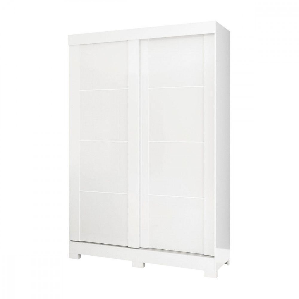 Guarda-roupa Solteiro Turim 2 Portas 2 Gavetas Atualle Branco Brilho - 1